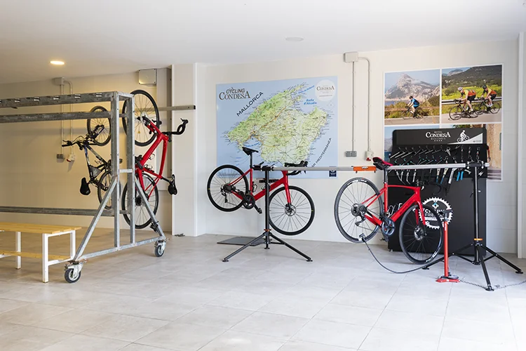 Bicycle repair workshop Bicycle repair workshop at Hotel Condesa