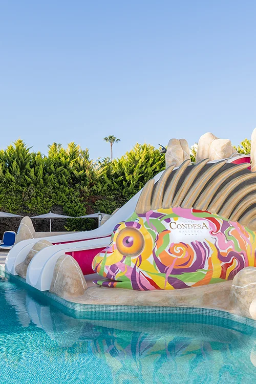 Splash area at hotel Condesa Splash area at hotel Condesa