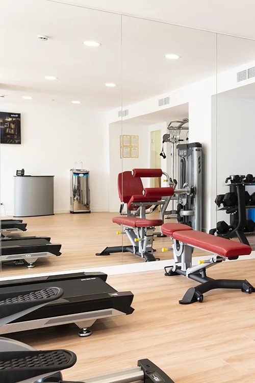 Gym equipment at hotel Condesa Gym equipment at hotel Condesa