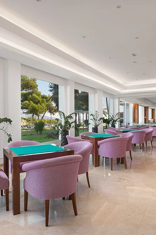 General view of the grand lounge at hotel Condesa Grand lounge at hotel Condesa